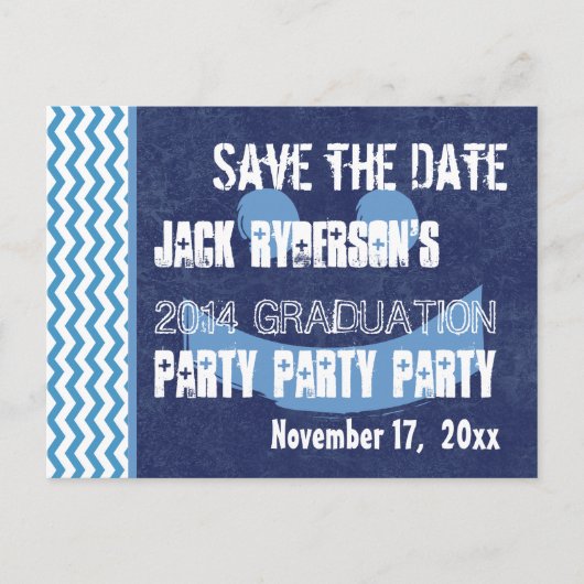 Carte Postale Faire-part Graduation Enregistrer la date N'importe quelle an (Devant)