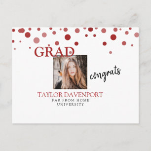 Carte Postale Faire-part Graduation Femme Photo Message amusant