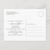 Carte Postale Faire-part Graduation photo moderne 2025 (Dos)