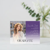 Carte Postale Faire-part Graduation Photo Script Grad 2025 Enregistrer la d (Debout devant)