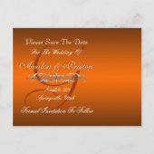 Carte Postale Faire-part Grand Duchesse Argent Orange Enregistrer La Date C (Dos)