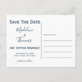 Carte Postale Faire-part Grand Numéro Gras Photo Mariage (Dos)