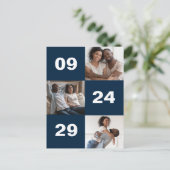 Carte Postale Faire-part Grand Numéro Gras Photo Mariage (Debout devant)