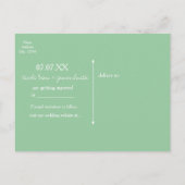 Carte Postale Faire-part Grand pot Mason Mint + Lumières Rustique Save the (Dos)