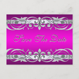 Carte Postale Faire-part Grande -Duchesse argent et économies de rose la