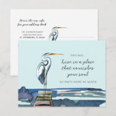 Carte Postale Faire-part Grande Héronnière Adresse Front de Mer Nouveau (Devant / Derrière)