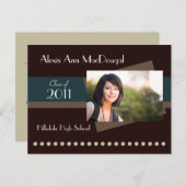 Carte postale Faire-part Gras (turquoise) (Devant / Derrière)