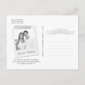 Carte Postale Faire-part Green Grey Ombre Chevron Mariage Enregistrer La Da (Dos)