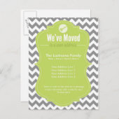 Carte Postale Faire-part Green Nous avons déplacé le changement d'adresse C (Devant / Derrière)