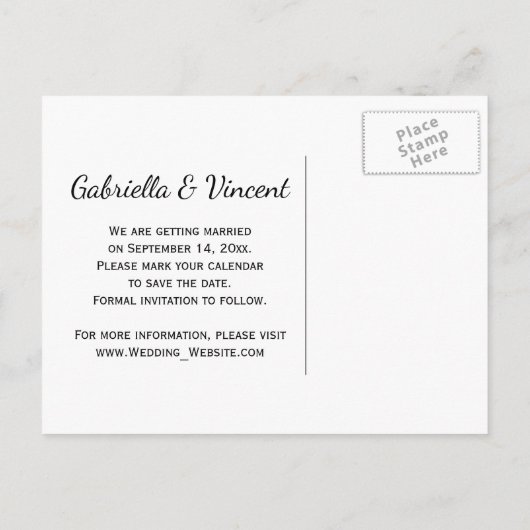 Carte Postale Faire-part Green Pastures Country Ranch Mariage Enregistrer l (Dos)