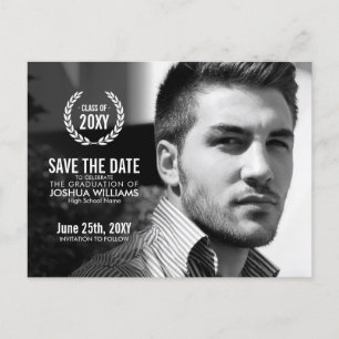 Carte Postale Faire-part Grille d'études modernes Photo Enregistrer la date