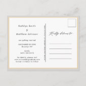 Carte Postale Faire-part Gris Élégant Script Photo Mariage Enregistrer La D (Dos)