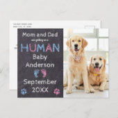 Carte postale Faire-part grossesse de chien (Devant / Derrière)