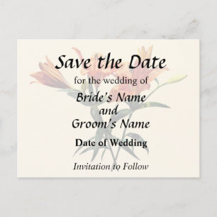 Carte Postale Faire-part Groupe de lys orange