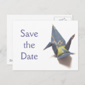 Carte Postale Faire-part Grue en papier (Devant / Derrière)