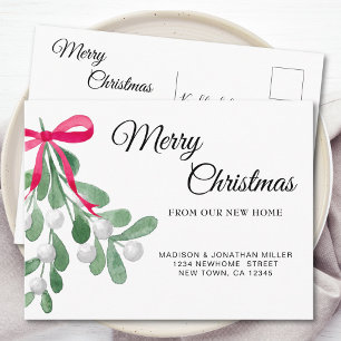 Carte Postale Faire-part Guirlande de Noël en mouvement