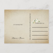 Carte Postale Faire-part Guirlande Lumineuse Dorée en Arches Rustiques Magn (Dos)