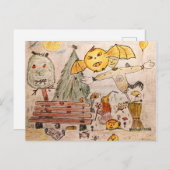 Carte Postale Faire-part Halloween in your backyard (Devant / Derrière)