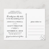 Carte Postale Faire-part Halloween noir blanc défiler photo Enregistrer la  (Dos)