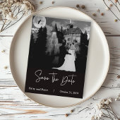 Carte Postale Faire-part Halloween Octobre Mansion Mariage Enregistrer La D