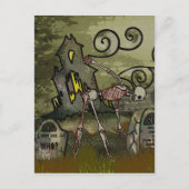 Carte Postale Faire-part HALLOWEEN Whimsical Graveyard de minuit (Devant)