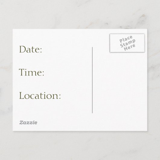 Carte Postale Faire-part Hamster Couple, marguerites : Sauvez la date, mari (Dos)