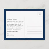 Carte Postale Faire-part Hanging Snowflakes Photo Enregistrer La Date (Mari (Dos)