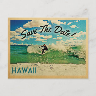 Carte Postale Faire-part Hawaii Sauver la date Surfing