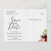 Carte Postale Faire-part Hawaii State Destination Rustic Enregistrer la dat (Dos)
