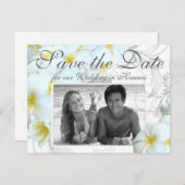 Carte Postale Faire-part Hawaiian Destination Wedding Save the Date Cards (Devant / Derrière)