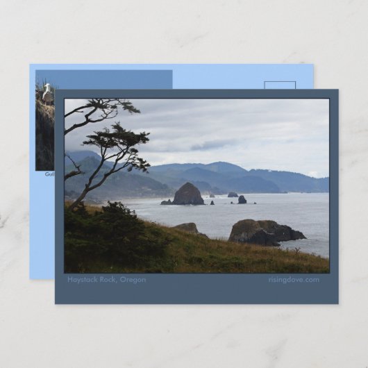 Carte Postale Faire-part Haystack Rock, Oregon (Devant / Derrière)