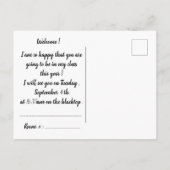 Carte Postale Faire-part Hedgehog teacher back-to-school postcard (Dos)