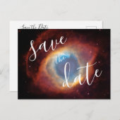 Carte Postale Faire-part Helix Nebula Photo Elegant Enregistrer la date (Devant / Derrière)
