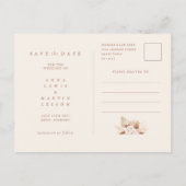 Carte Postale Faire-part Herbe des Pampas Fleurie Brun Orange Étape à Marqu (Dos)