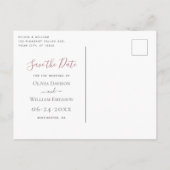 Carte Postale Faire-part Herbe des Pampas Moderne Fleur Tropical Rose Pouss (Dos)