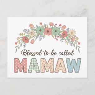 Carte Postale Faire-part Heureuse d'être appelée Mamaw