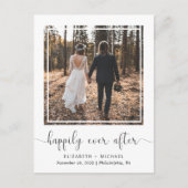 Carte Postale Faire-part Heureusement Jamais Après Mariage Photo Réception (Devant)