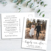 Carte Postale Faire-part Heureusement Jamais Après Mariage Photo Réception