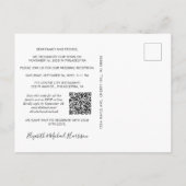 Carte Postale Faire-part Heureusement Jamais Après Photo QR Code Réception  (Dos)