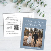 Carte Postale Faire-part Heureusement Jamais Après Photo QR Code Réception 