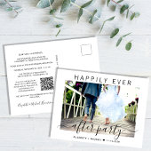Carte Postale Faire-part Heureusement Jamais Après Photo QR Code Réception