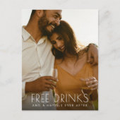 Carte Postale Faire-part Heureux pour toujours Photo Mariage Économisez la  (Devant)