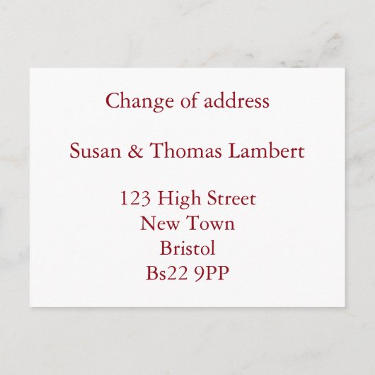 Carte Postale Faire-part Hexagona Motif Retro House Changement d'adresse (Dos)