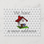 Carte Postale Faire-part Hexagona Motif Retro House Changement d'adresse (Devant)