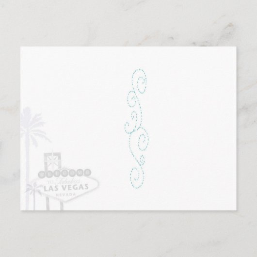 Carte Postale Faire-part Hip Twilight Las Vegas Mariage Enregistrer la date (Dos)