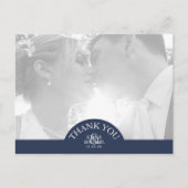 Carte Postale Faire-part Hippocampe Blue Wave Mariage Remerciements ID836 (Devant)