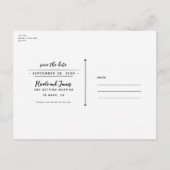 Carte Postale Faire-part Hippocampe sarcelle et or aquarelle Enregistrez la (Dos)