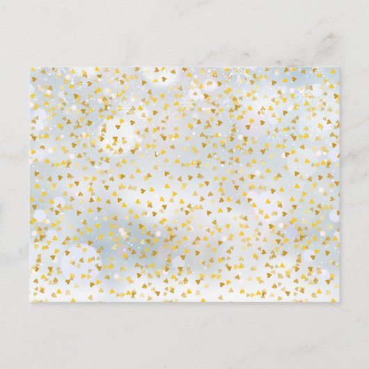 Carte Postale Faire-part Hiver Golden 50th Anniversary Enregistrer la photo (Dos)