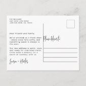 Carte Postale Faire-part Hiver Nous avons déménagé Rustic Pine Aquarelle Va (Dos)