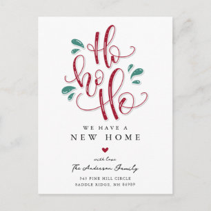 Carte Postale Faire-part Ho Ho Ho Annonce de nouvelle maison